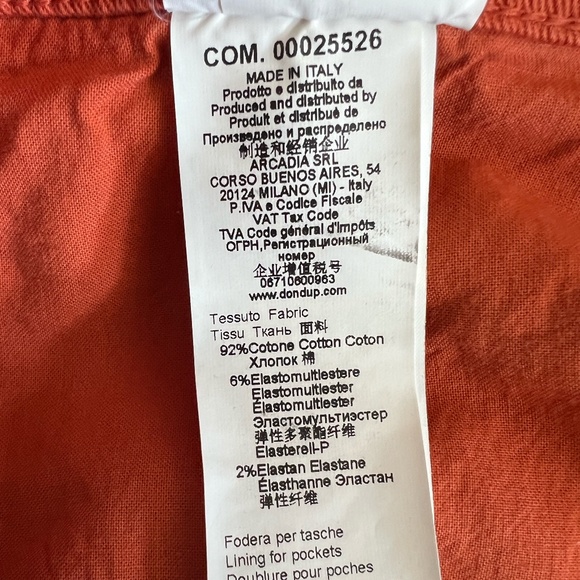 Dondup Button Fly Denim Shorts In Cinnamon Size 26 - Picture 15 of 16